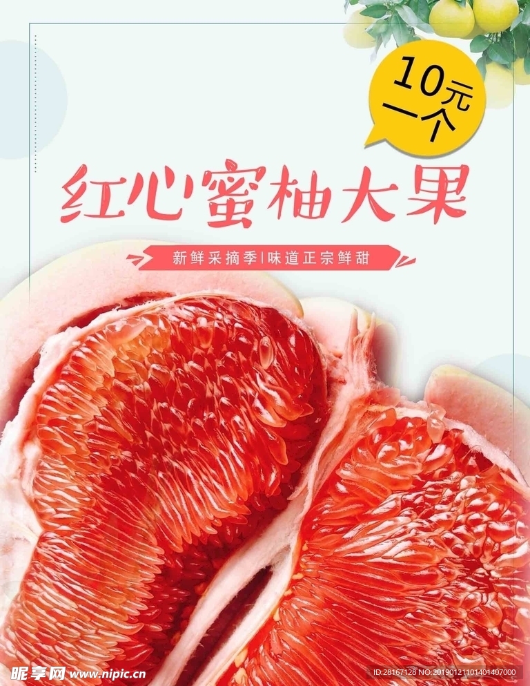 红心蜜柚大果