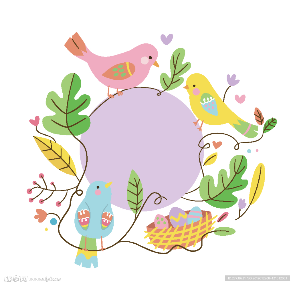 卡通手绘鸟简笔画图片