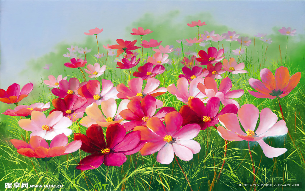 手绘花