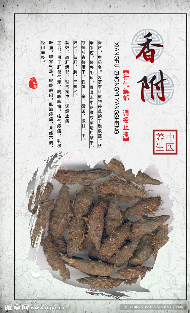 中医药展板香附