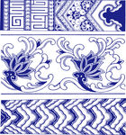 装饰底纹 青花瓷 龙凤