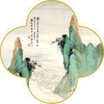 新中式 梅花画框 山水中式画