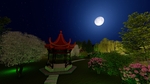 游园局部夜景效果图