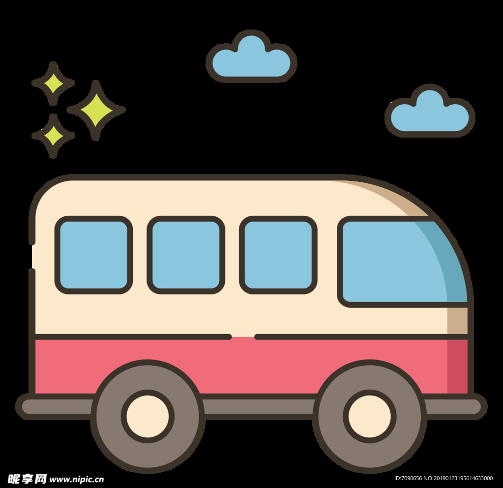 旅行主题彩色图标