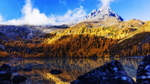 雪山湖水