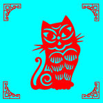 猫咪剪纸