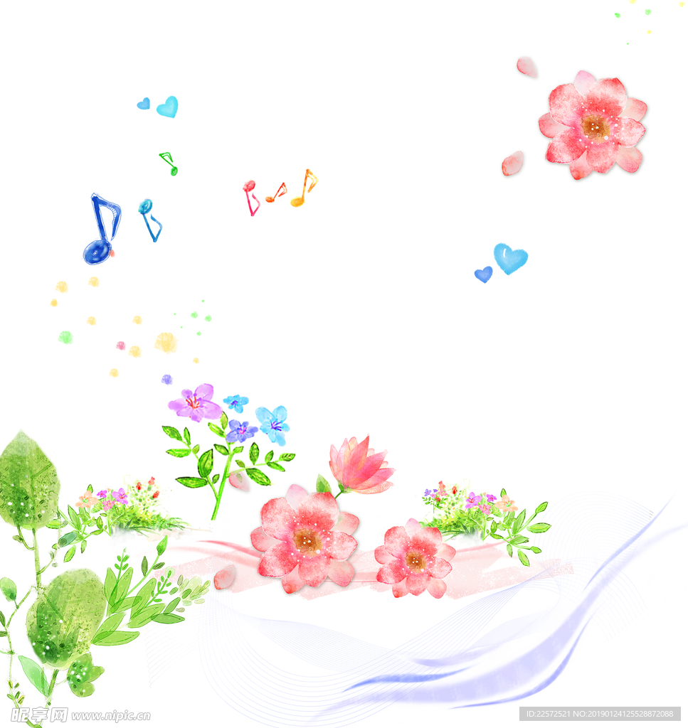 小碎花  水彩花 花纹  背景