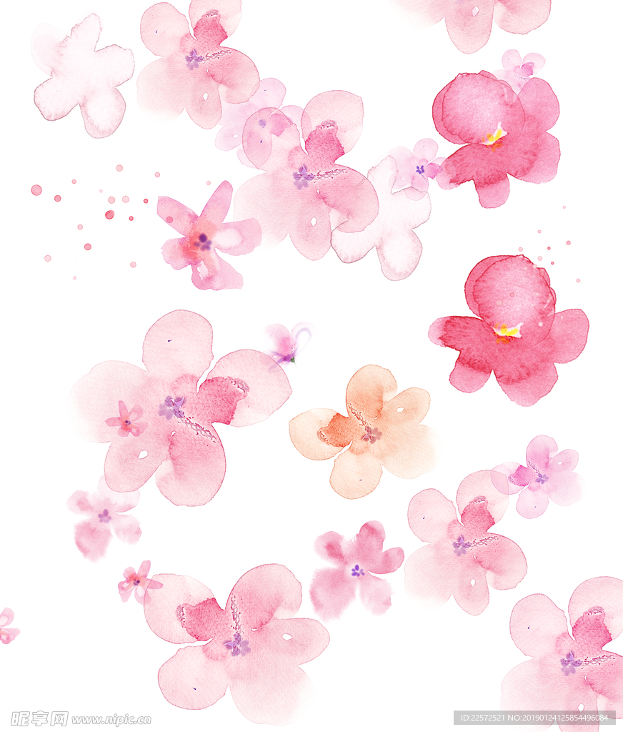 小碎花水彩花