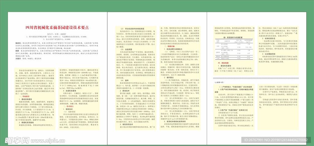 茶园建设技术