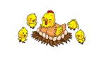 原创动物卡通系列 母鸡和小鸡