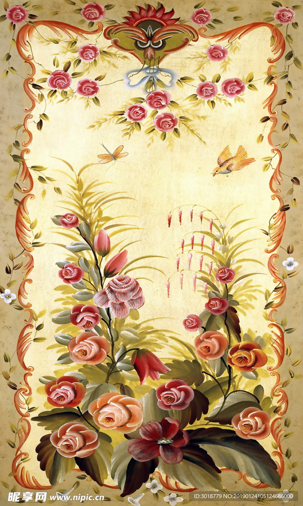 玄关花纹