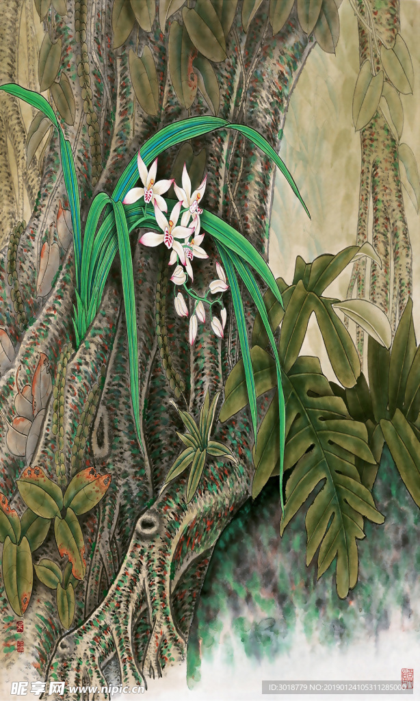 玄关花纹