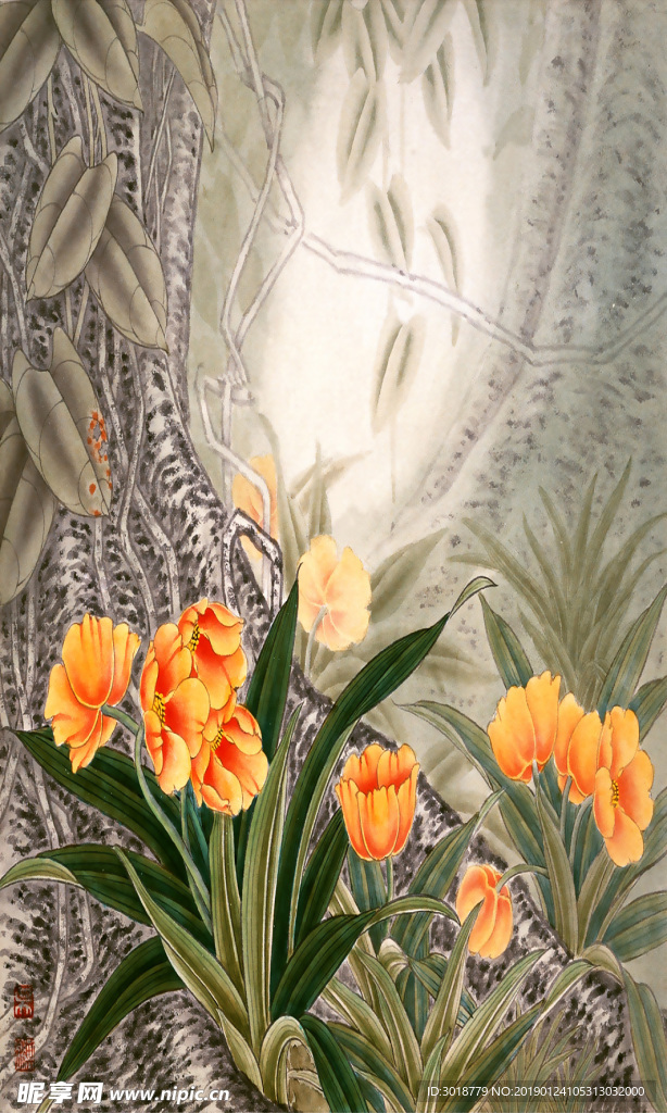 玄关花纹