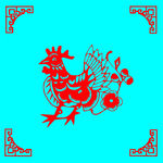 鸡剪纸