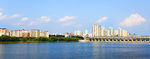 湖边建筑风景