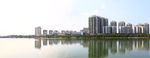 湖边建筑风景