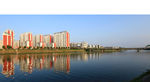 湖边建筑风景