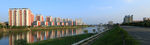 湖边建筑风景