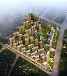 小区建筑鸟瞰图