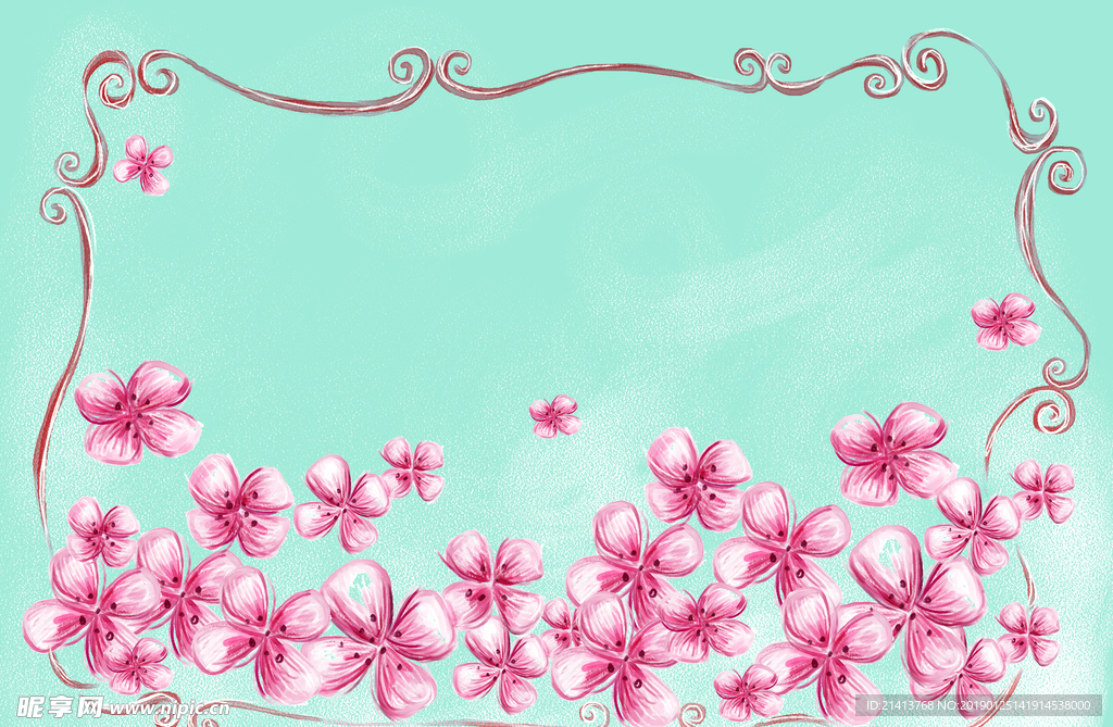 花卉底纹背景