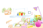 小碎花  水彩花 花纹  背景
