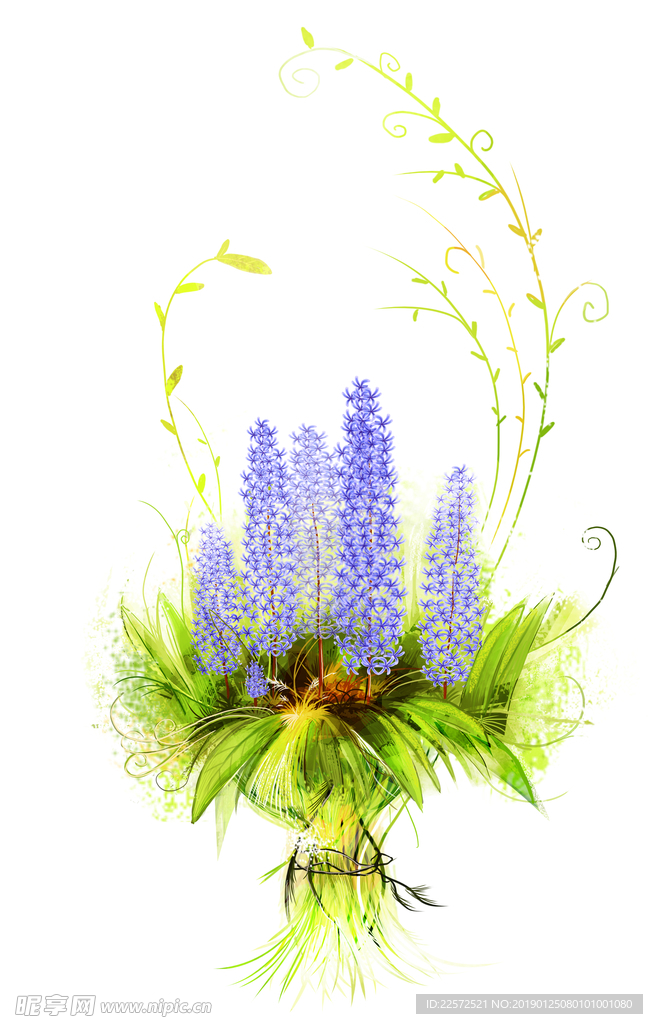 小碎花  水彩花