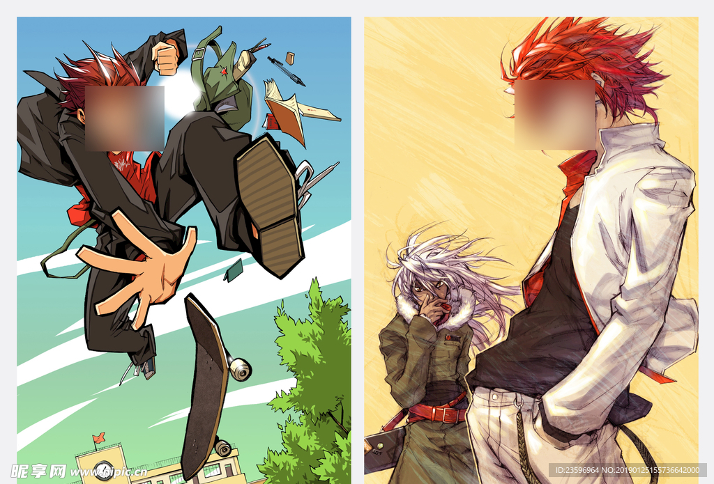 少年漫画绘制模板赏析