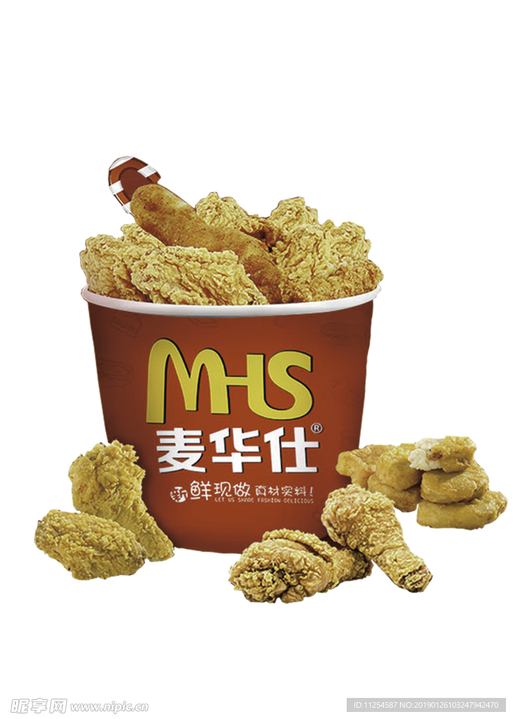 炸鸡桶  鸡腿  矢量图