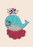 北欧小清新卡通彩色水彩画