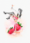 北欧小清新卡通彩色水彩画