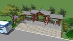 中式公交车站台