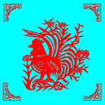 鸡剪纸