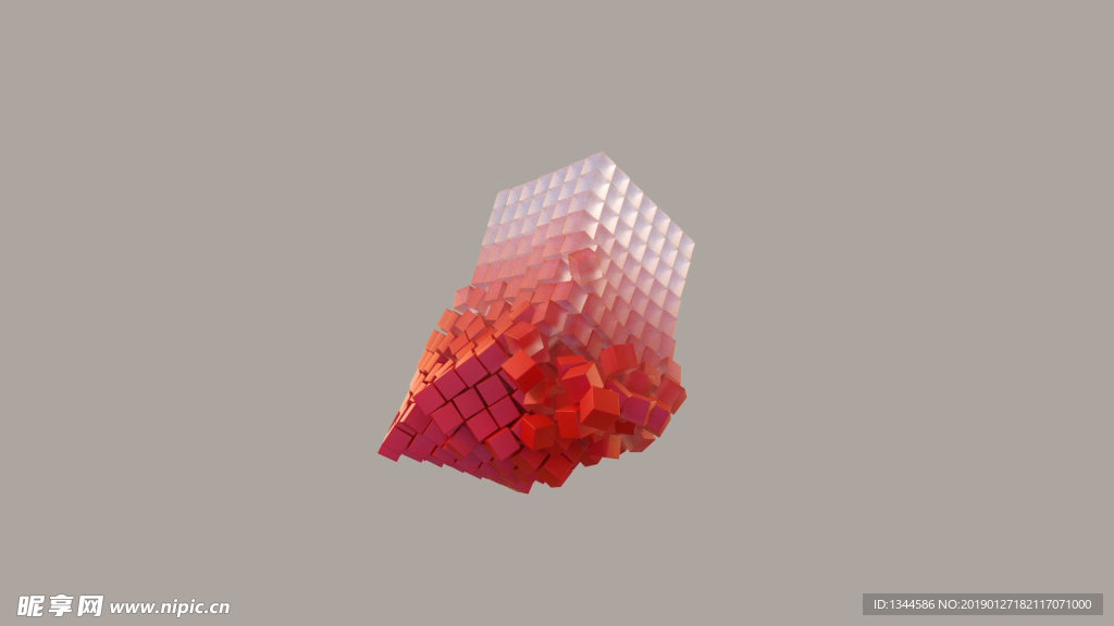 红色3D素材