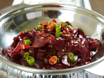 干锅腊野猪肉