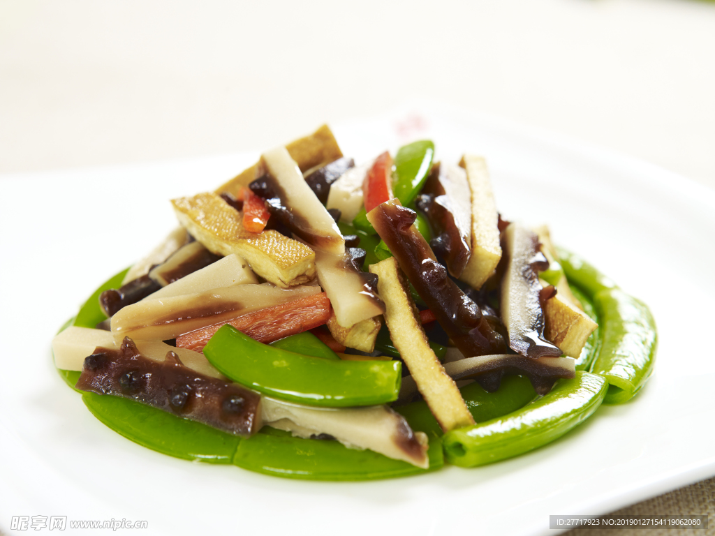 香干蜜豆炒素参