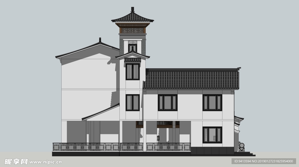 新中式风格别墅建筑