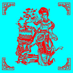 仙女与仙鹤剪纸