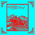 燕京八景剪纸