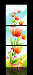 清新花朵花藤无框画