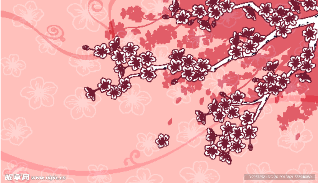 矢量花朵 矢量花纹 背景图案