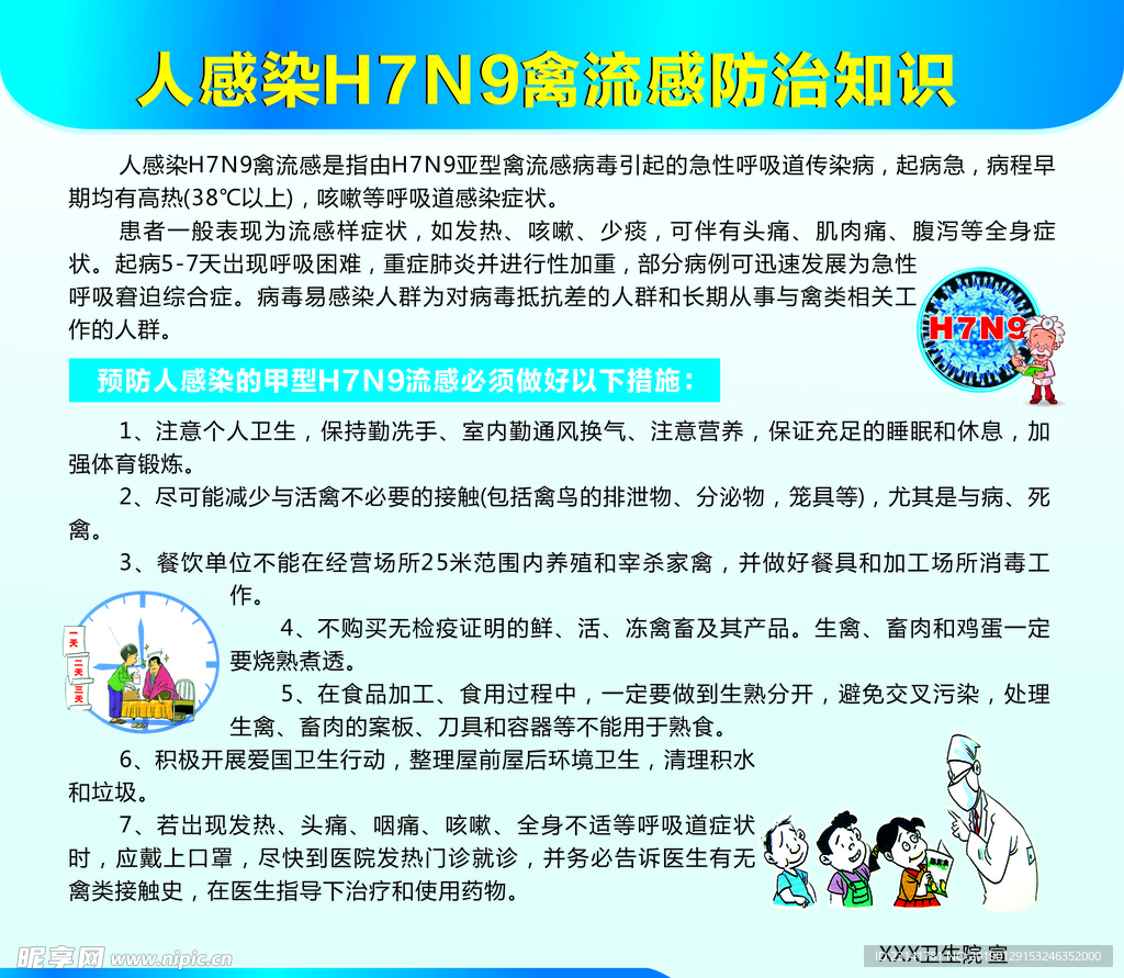 人感染H7N9禽流感防治知识