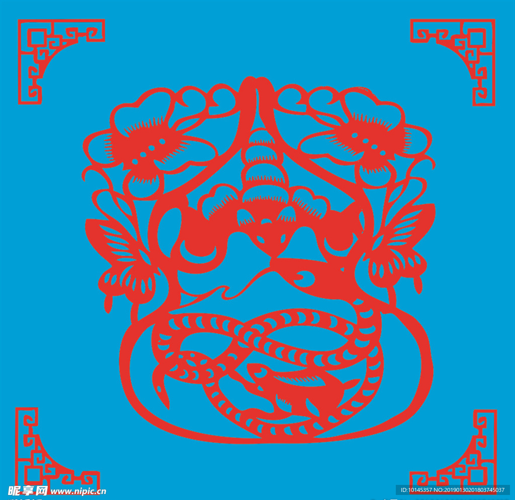 蛇剪纸
