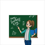 矢量卡通教学图片