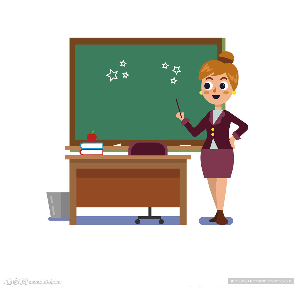 矢量卡通教学图片