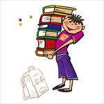 矢量卡通教学图片