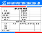 工流动式起重机械进场验收合格牌