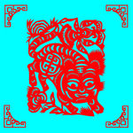 老虎剪纸