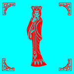 仕女剪纸