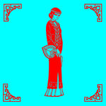 仕女剪纸
