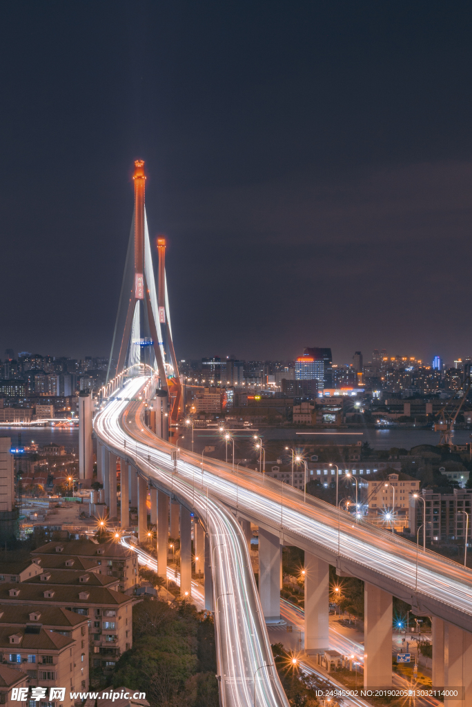 杨浦大桥夜景